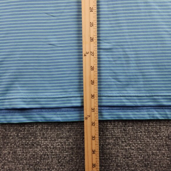 Vineyard Vines Performance Polo Shirt Men Striped Blue Green Stretch Adult Peru - Picture 11 of 16